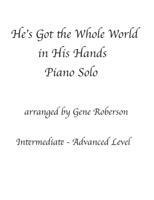 Book cover for He's Got the Whole World In His Hands. Piano Solo