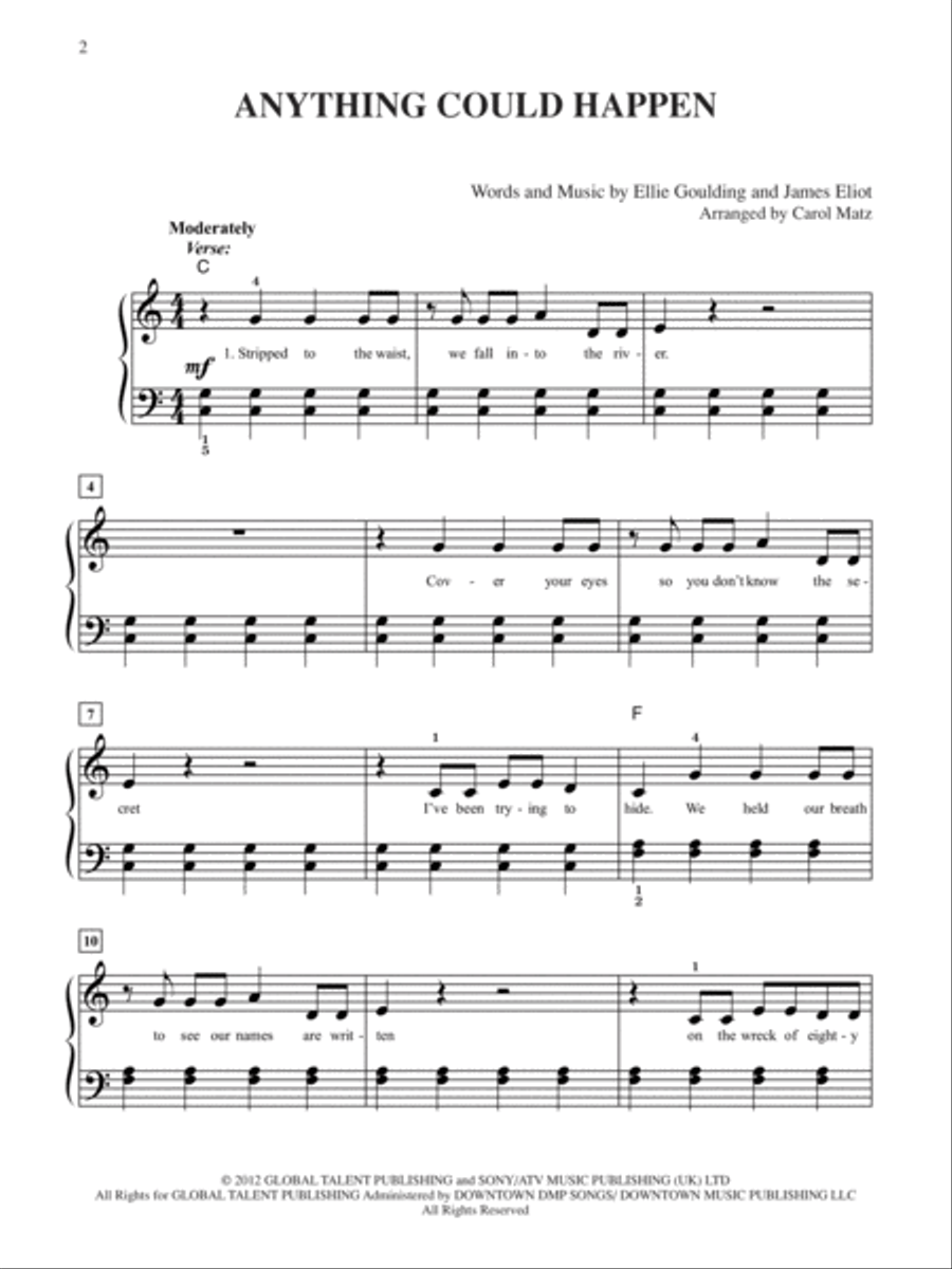 2013 Greatest Pop & Movie Hits Easy Piano scores gallery preview page 2