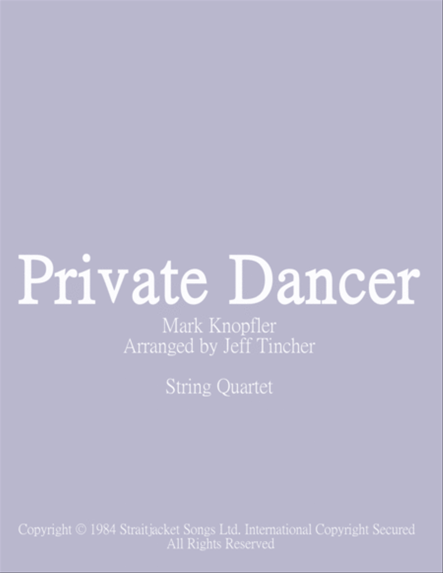 Private Dancer String Quartet scores gallery preview page 1