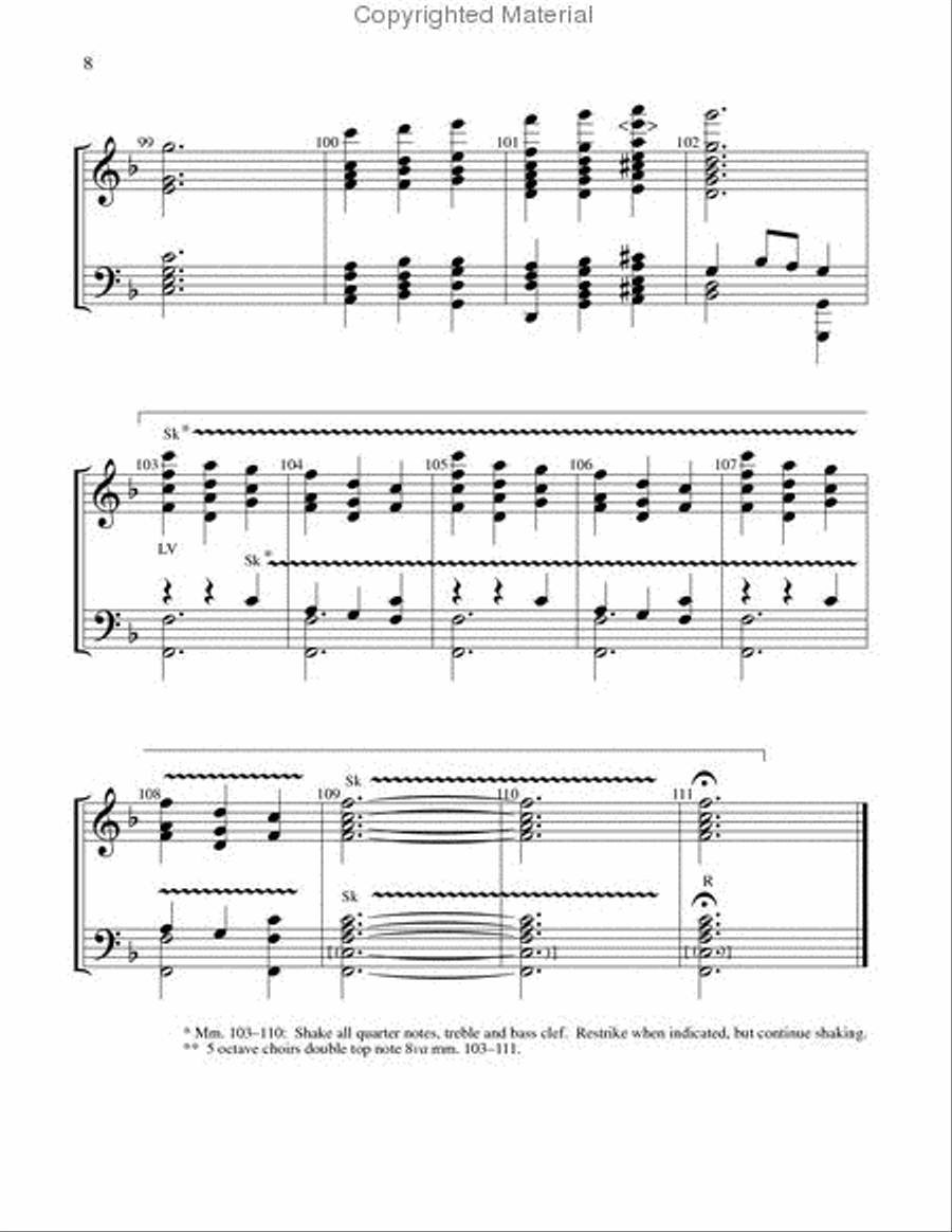 Praise to the Lord, the Almighty (Stephenson) Handbell Choir scores gallery preview page 5