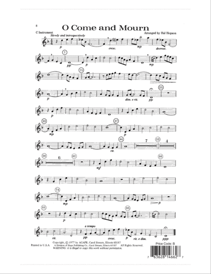 O Come and Mourn O Come and Mourn Choir scores gallery preview page 8