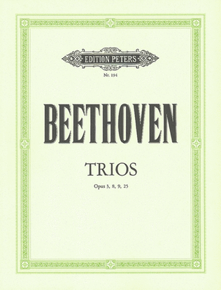 Book cover for Beethoven - String Trios Op 3/8/9/25