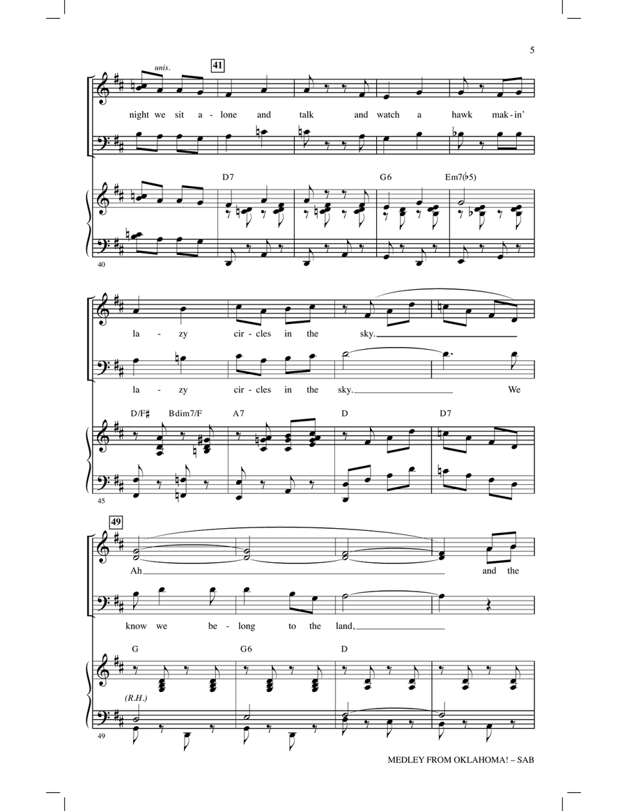 Oklahoma! (Medley) (arr. John Leavitt) 3-Part scores gallery preview page 4