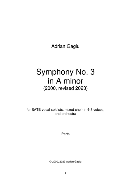 Symphony No. 3 in A minor, op. 17 (parts) image number null