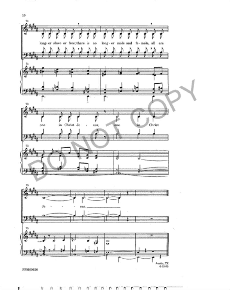 You Are One in Christ Jesus 4-Part scores gallery preview page 11