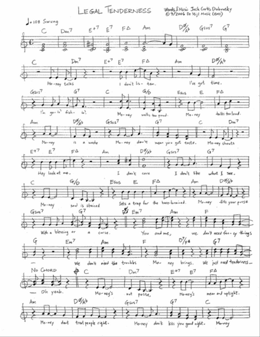 Legal Tenderness Legal Tenderness 2-Part scores gallery preview page 2