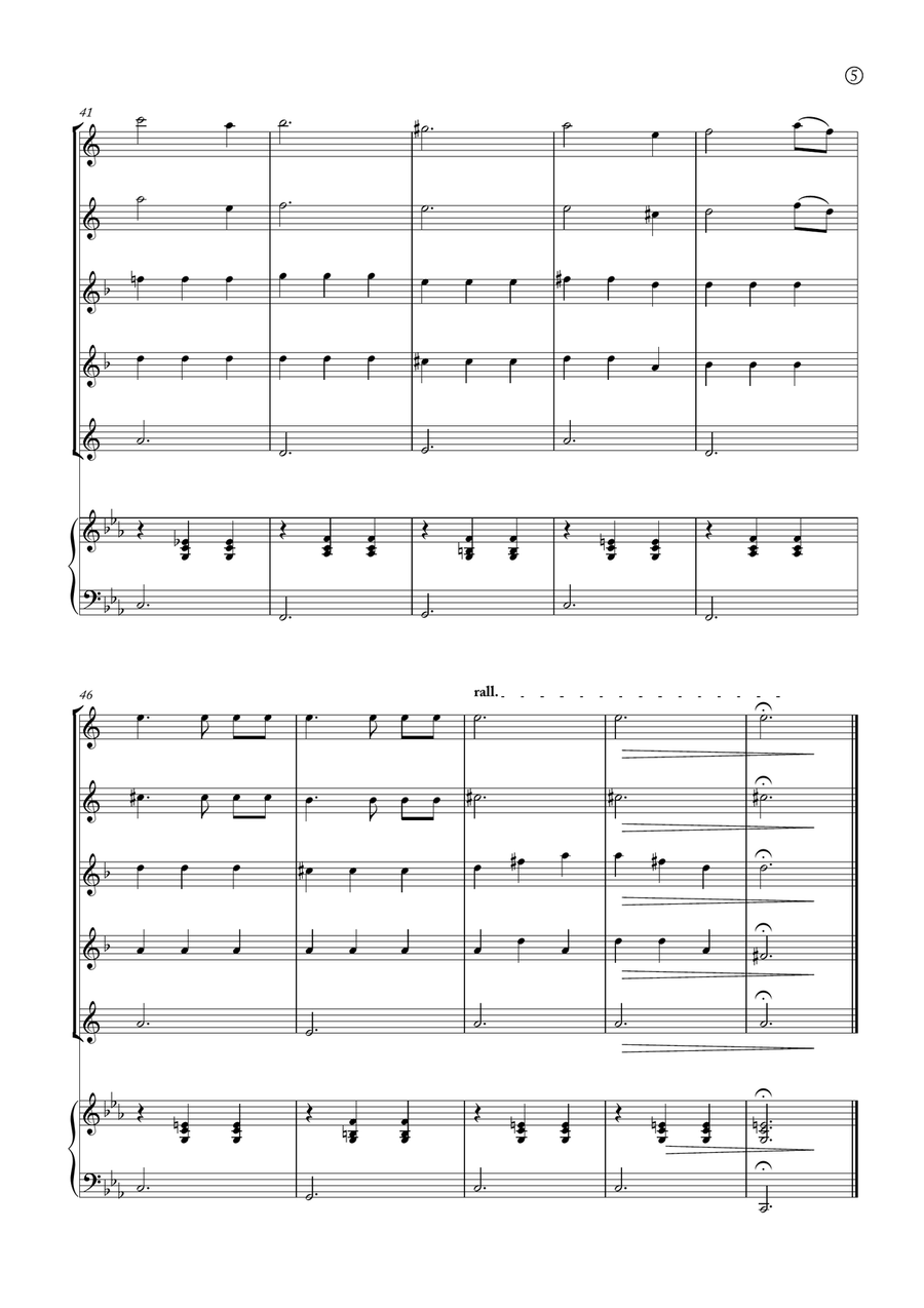 Serenade (Ständchen) Saxophone Quintet scores gallery preview page 5
