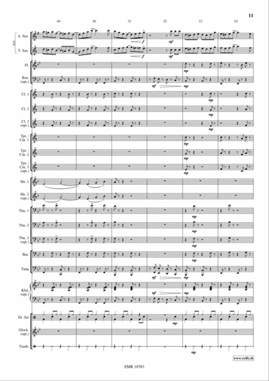 Down By The Riverside Concert Band scores gallery preview page 12