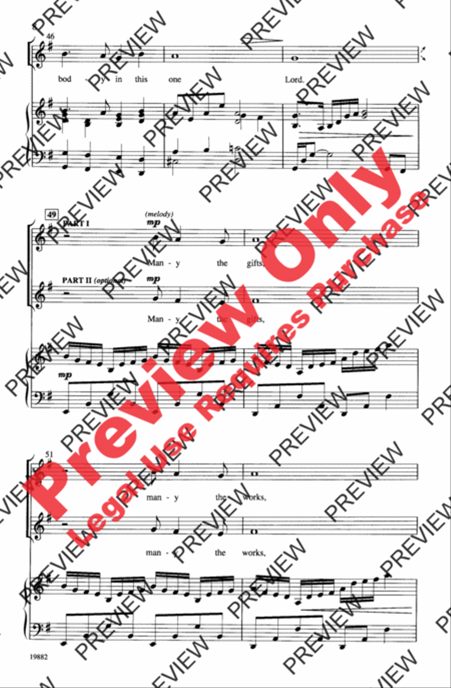 One Bread, One Body Unison Choir scores gallery preview page 8
