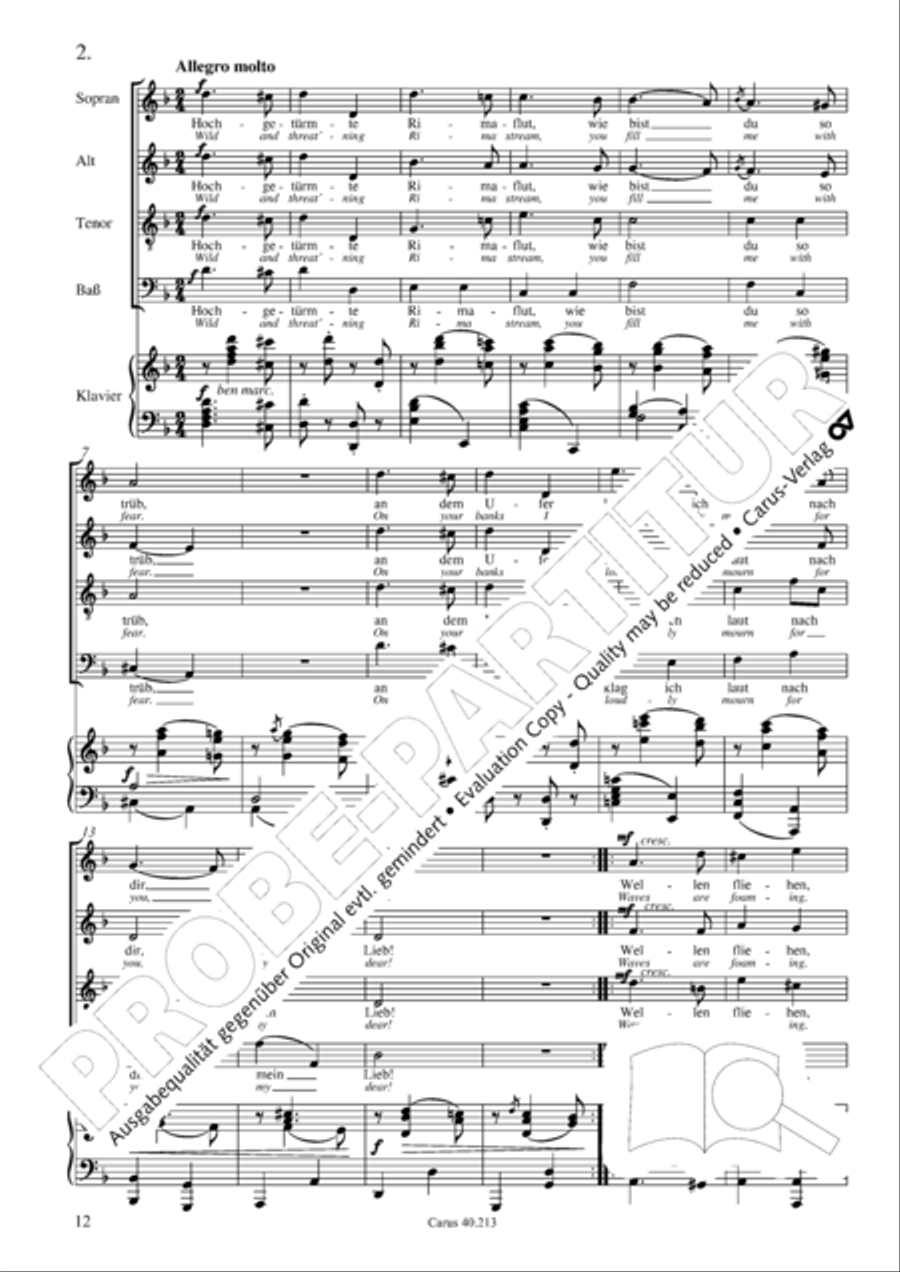 Zigeunerlieder op. 103 Zigeunerlieder op. 103 Choir scores gallery preview page 13