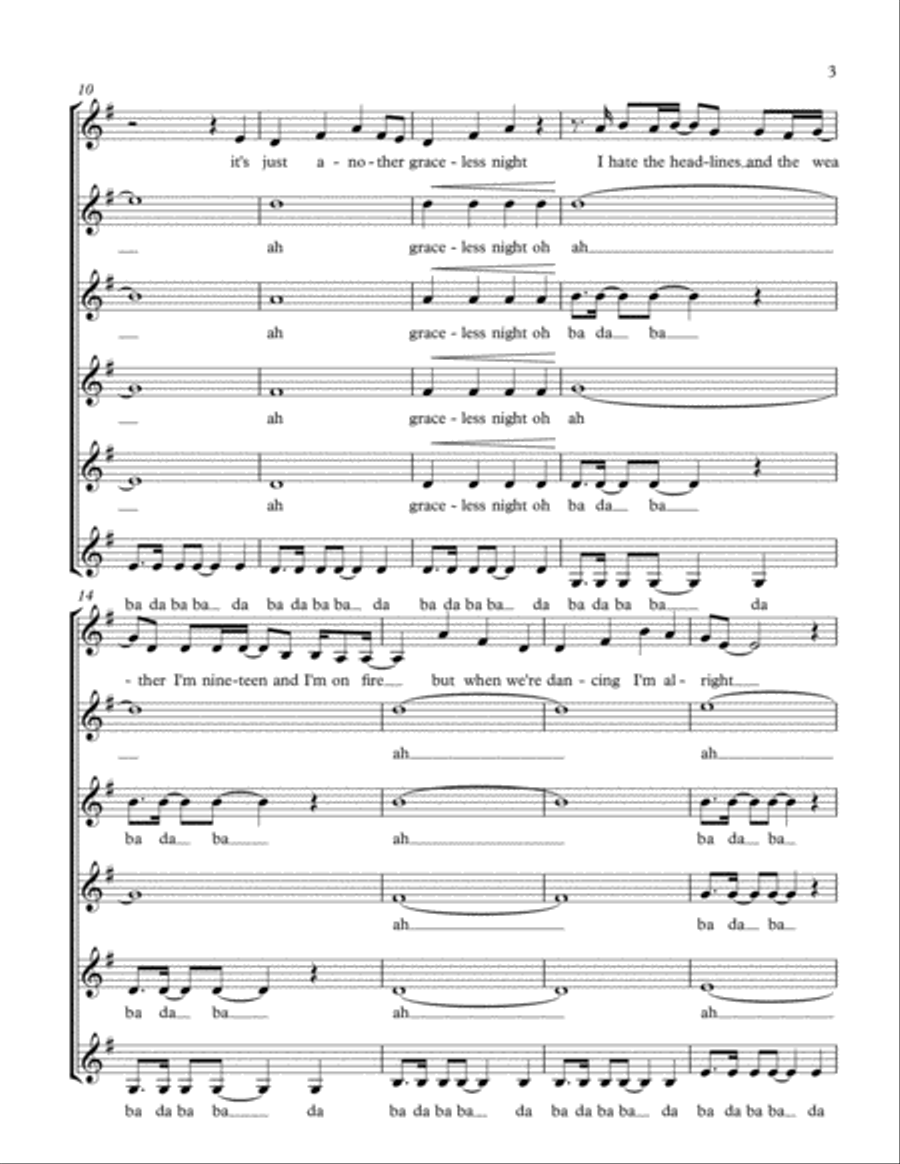 Perfect Places Perfect Places A Cappella scores gallery preview page 3