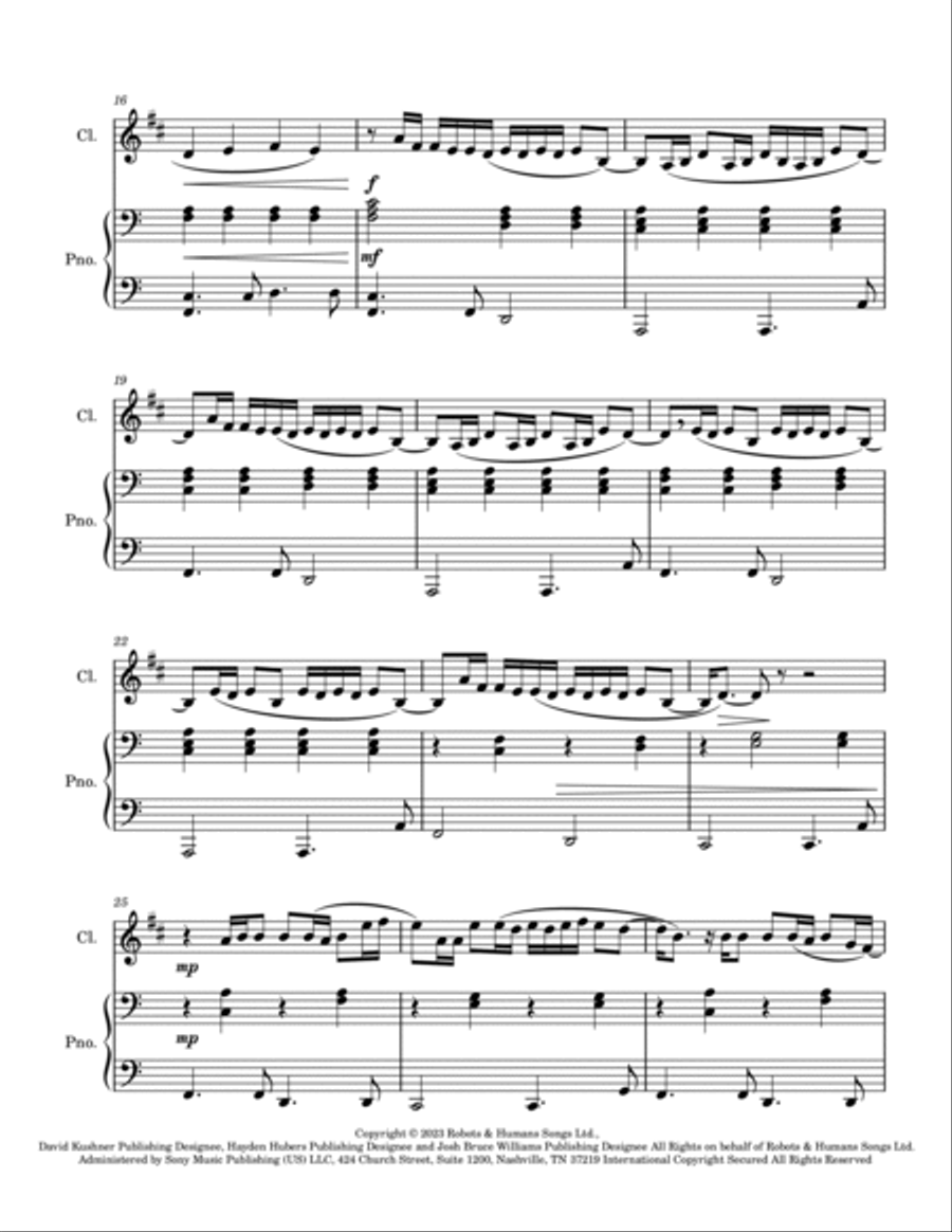 Daylight Daylight B-Flat Clarinet scores gallery preview page 2