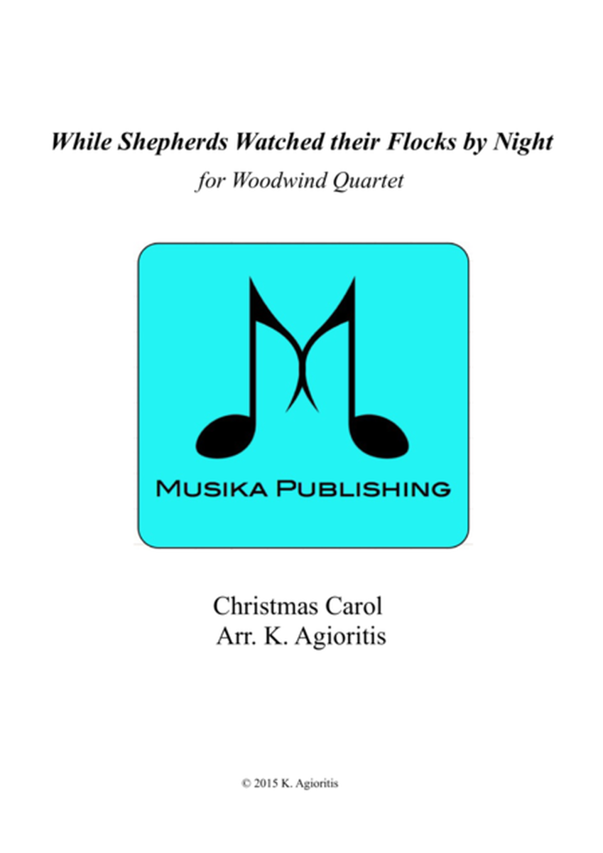 While Shepherds Watched their Flocks by Night - Woodwind Quartet image number null
