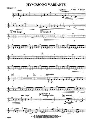 Hymnsong Variants: 1st F Horn