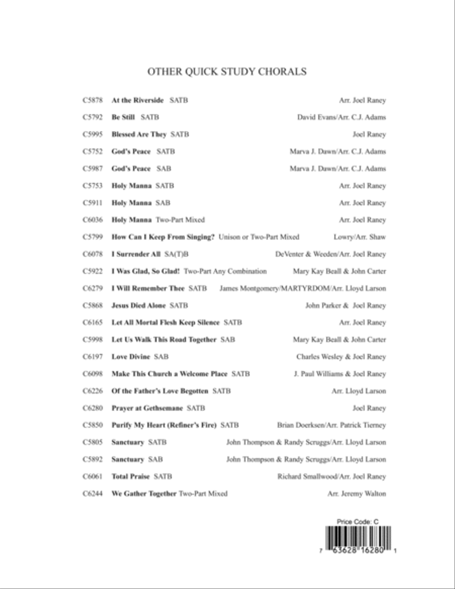 Prayer At Gethsemane Prayer At Gethsemane Choir scores gallery preview page 8