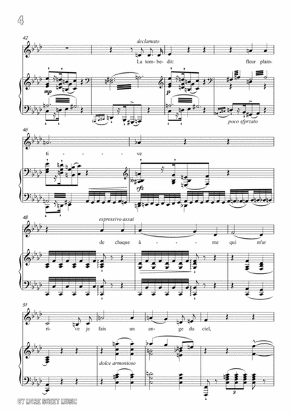 Liszt-La tombe et la rose in f minor,for Voice and Piano image number null