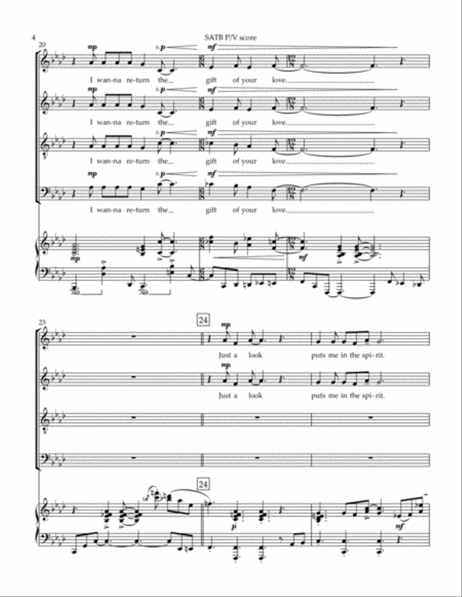 The Gift of Your Love The Gift of Your Love 4-Part scores gallery preview page 4