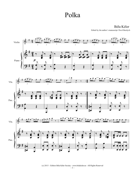 Polka for Violin and Piano image number null