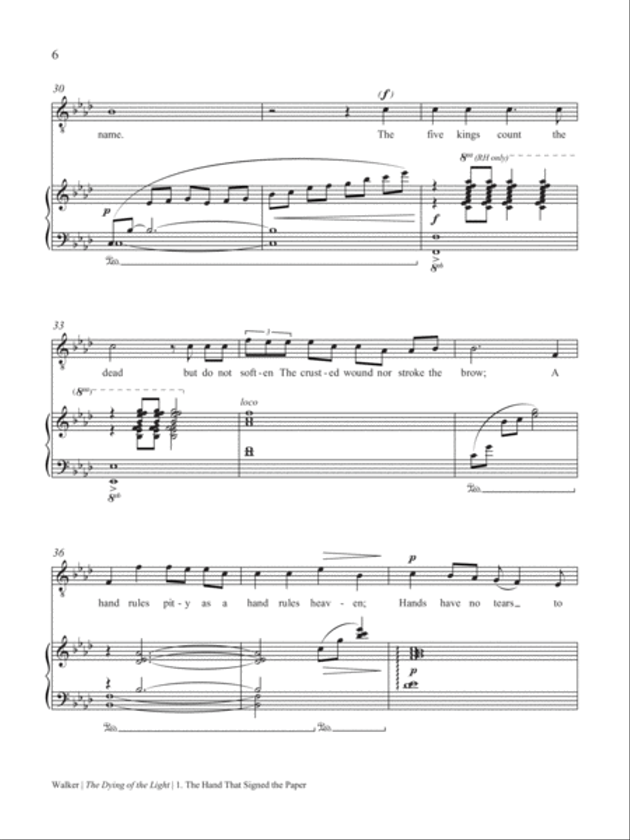 The Dying of the Light: Musical Settings of the Poetry of Dylan Thomas Cello scores gallery preview page 6