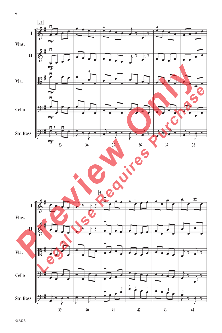 To the Feast! String Orchestra scores gallery preview page 6