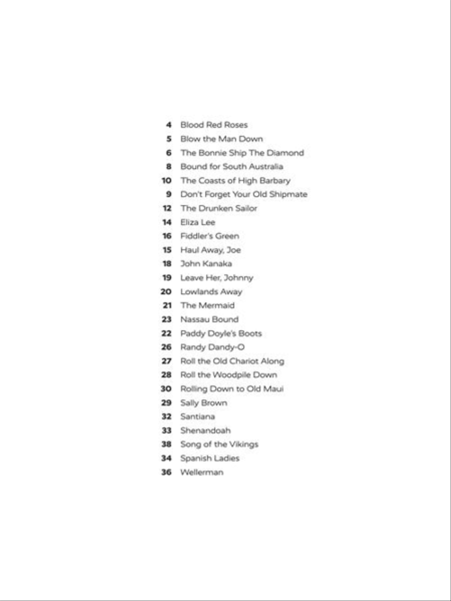 Sea Shanties Piano scores gallery preview page 3
