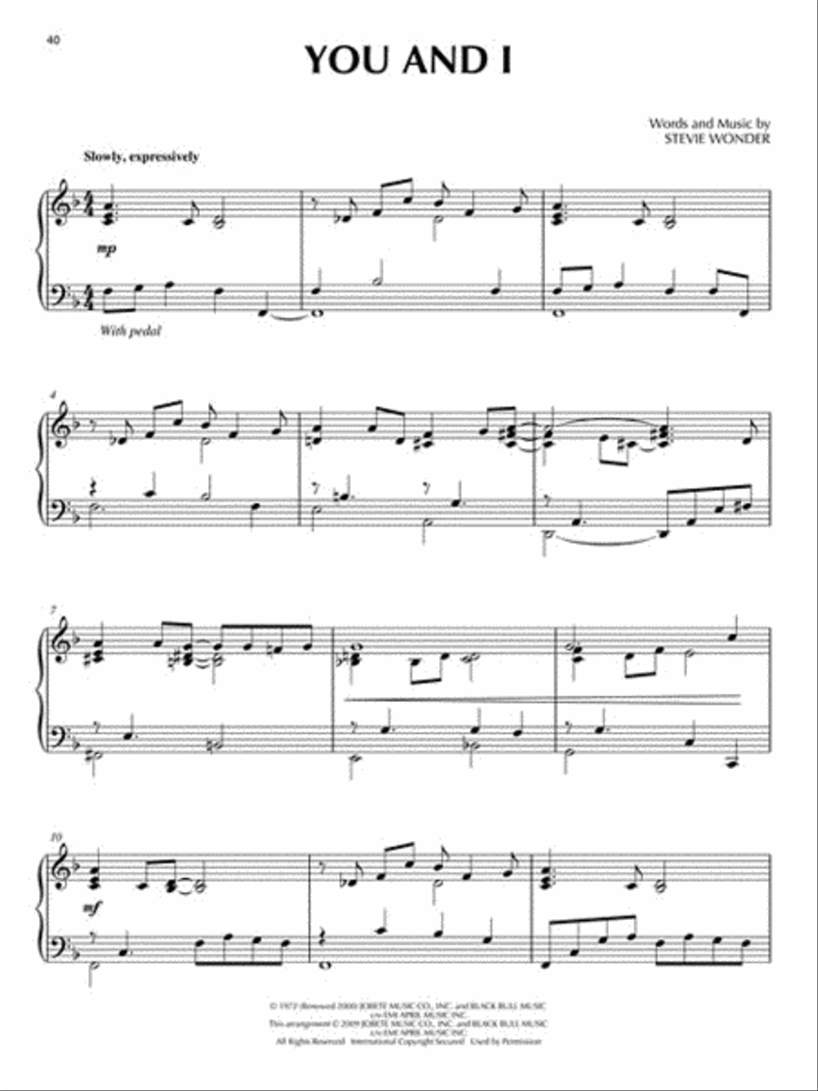 Stevie Wonder for Piano Solo Piano Solo scores gallery preview page 6