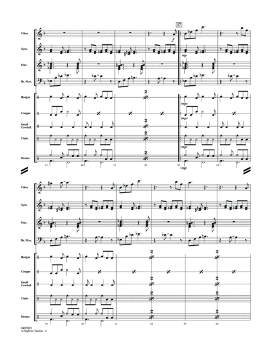 A Night in Tunisia - Full Score Concert Band scores gallery preview page 4