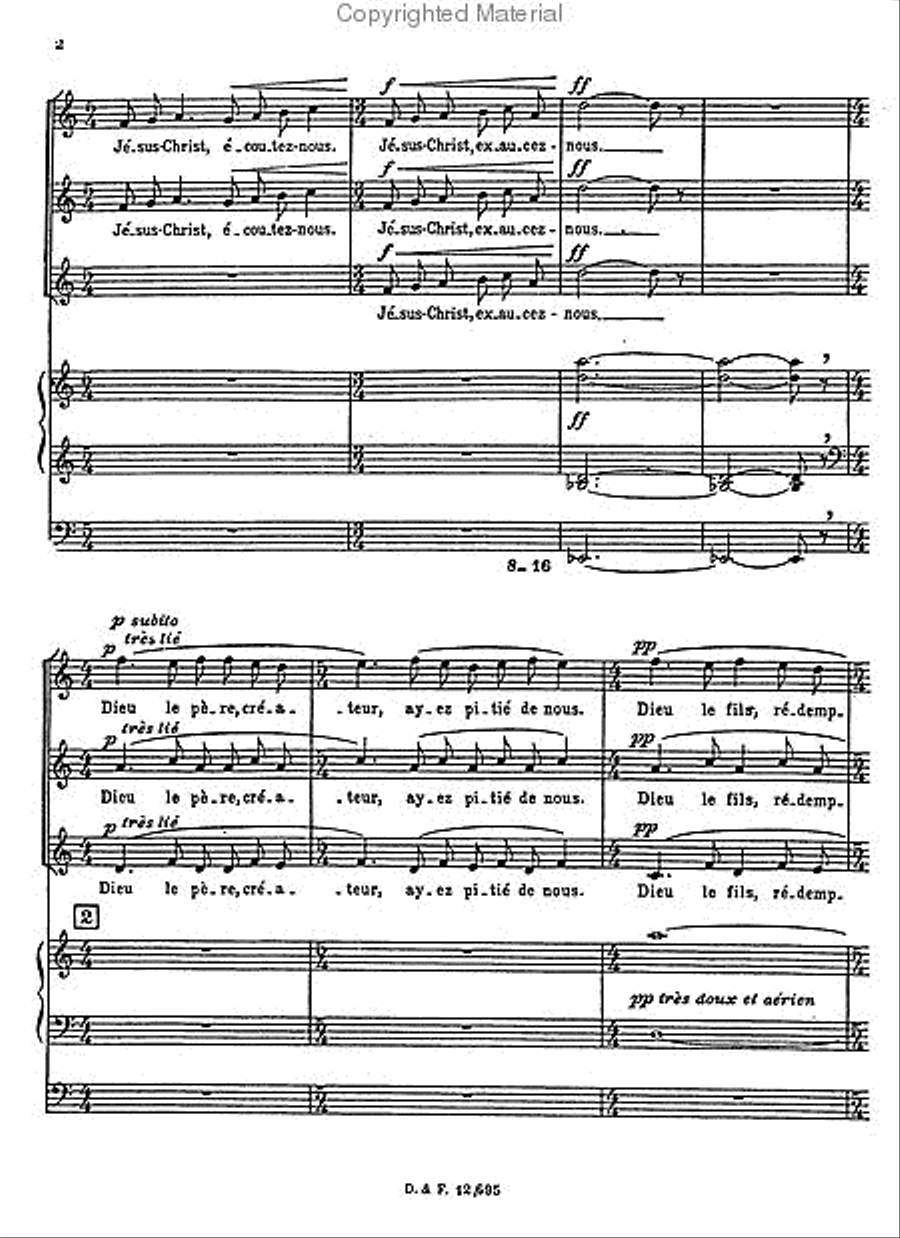 Litanies à la Vierge Noire Voice scores gallery preview page 3