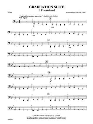 Graduation Suite (Processional: Pomp and Circumstance March No. 1 / Recessional: Rondeau from Premiere Suite): Tuba