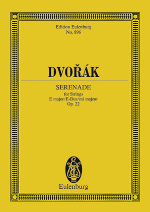Book cover for Serenade E Major Op. 22 B 52