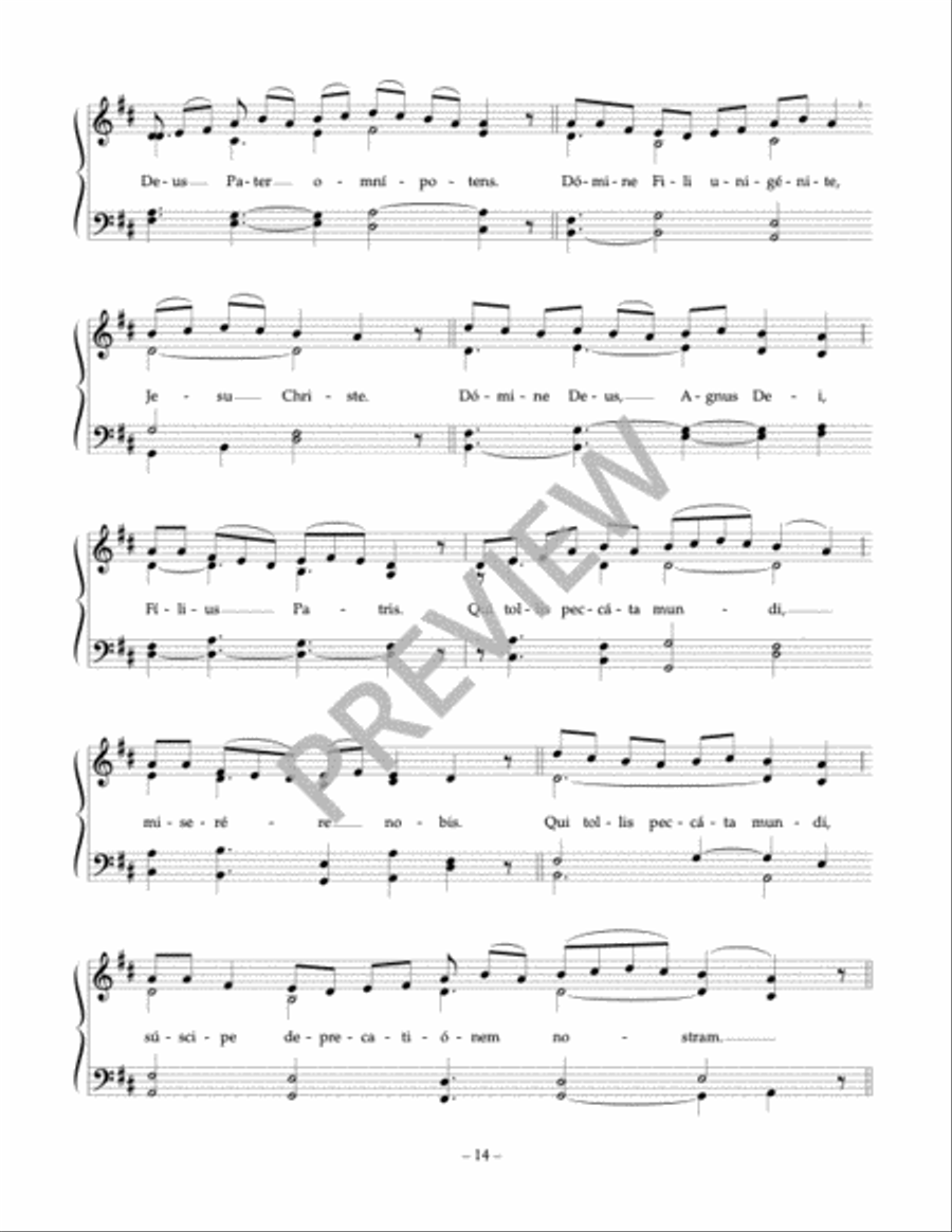 Latin Gregorian Chant Mass Accompaniment Mass scores gallery preview page 7