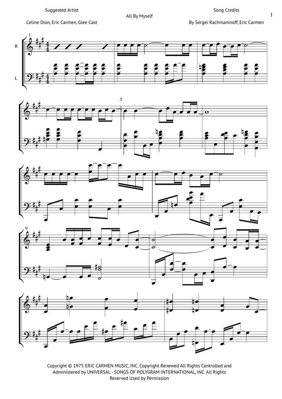 Sergei rachmaninoff all by myself on sale
