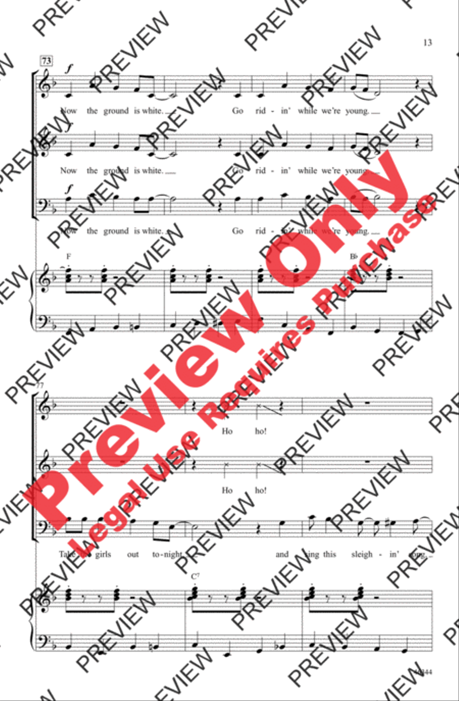 Jingle Bells Jingle Bells 4-Part scores gallery preview page 13