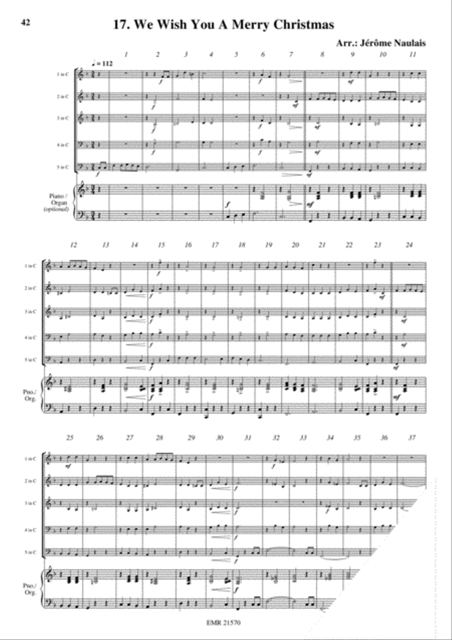 18 Christmas Songs Brass Quintet scores gallery preview page 19