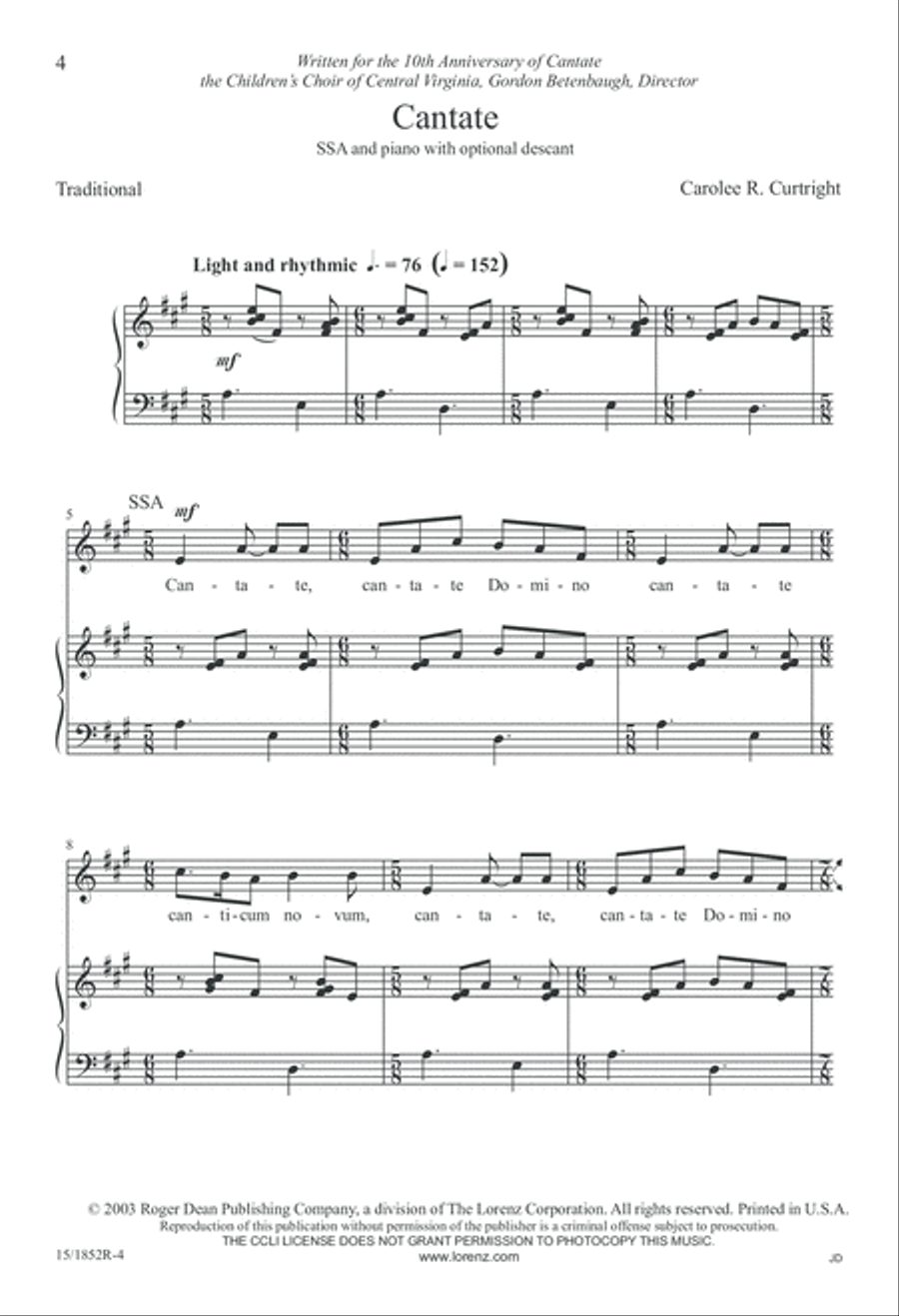 Cantate SSA scores gallery preview page 4