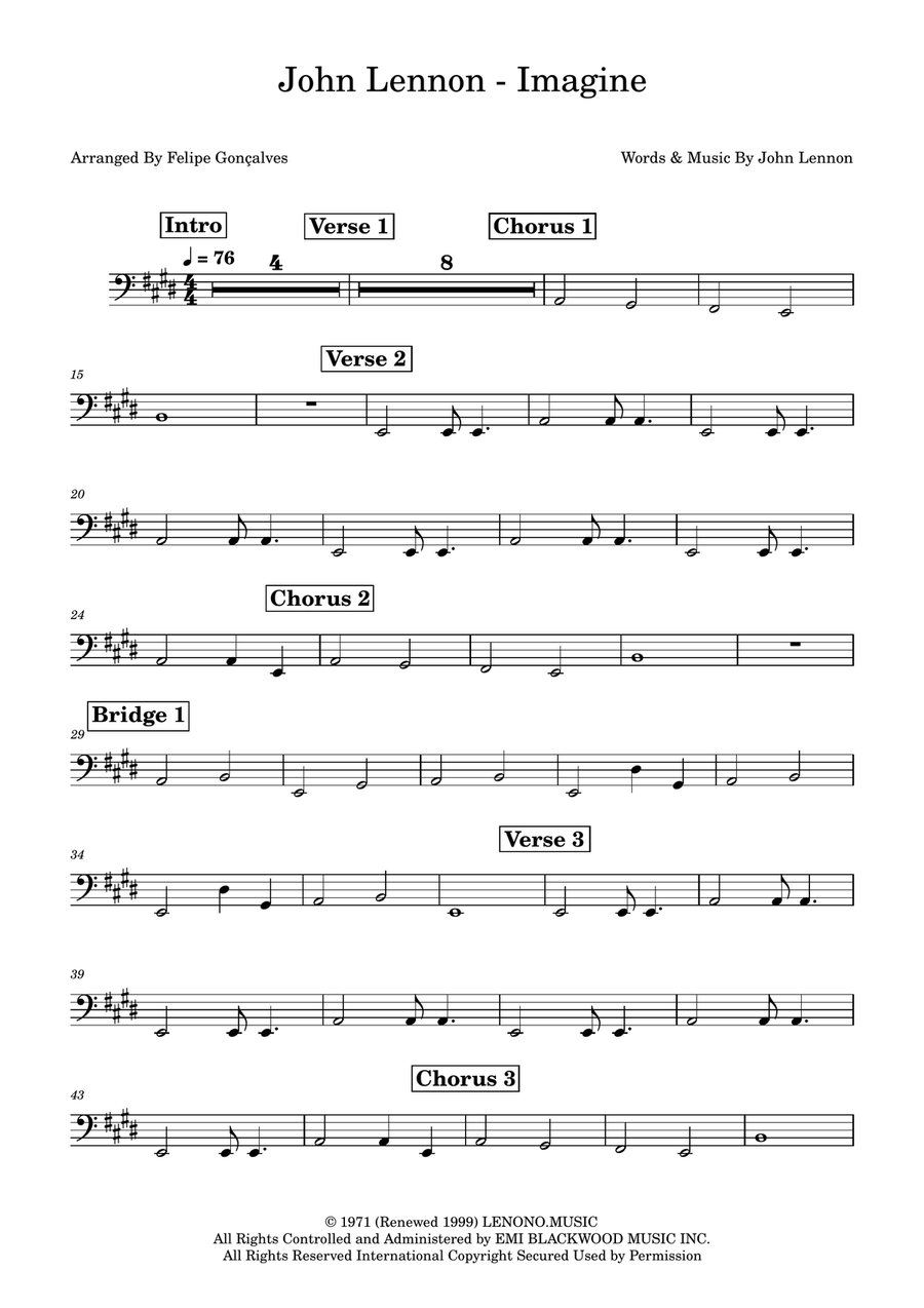 Imagine Double Bass scores gallery preview page 1