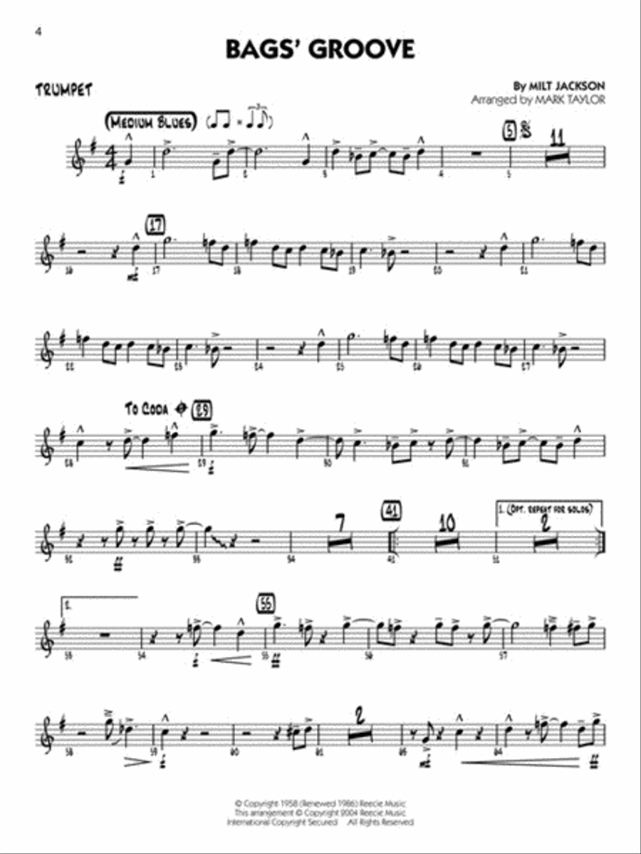 Jazz Classics - Trumpet Big Band scores gallery preview page 3