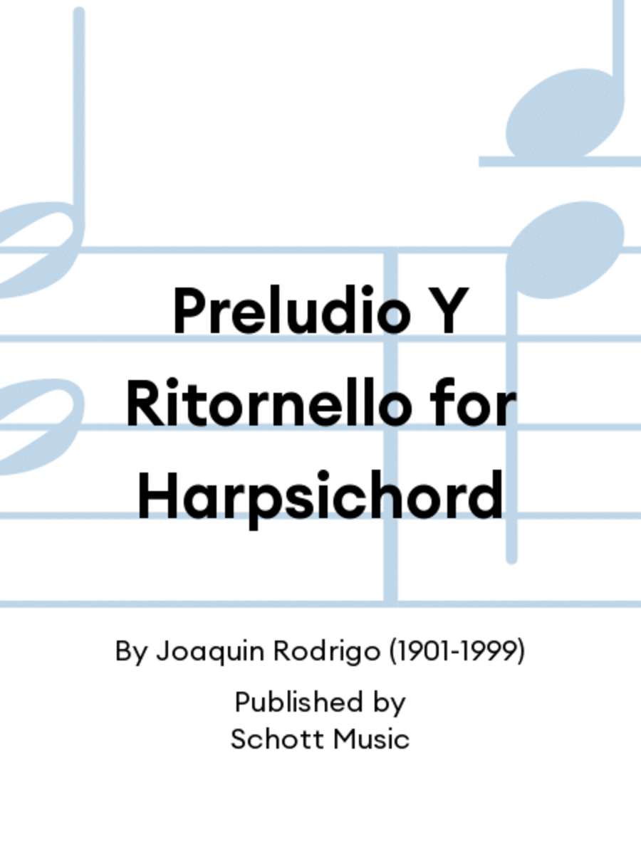 Preludio Y Ritornello for Harpsichord