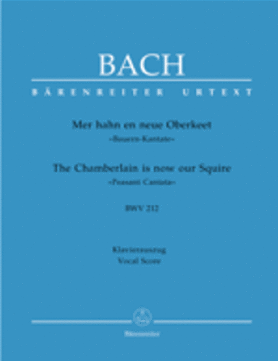 The Chamberlain is now our Squire BWV 212 'Peasant Cantata' Flute scores gallery preview page 1