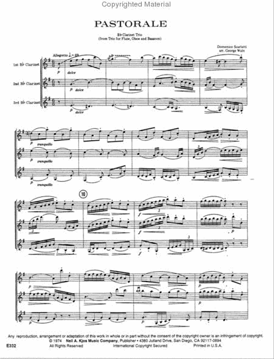 Pastorale Pastorale Clarinet Solo scores gallery preview page 2