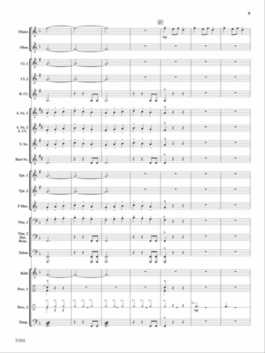A Christmas Fantasy in 3/4 Time Concert Band scores gallery preview page 8