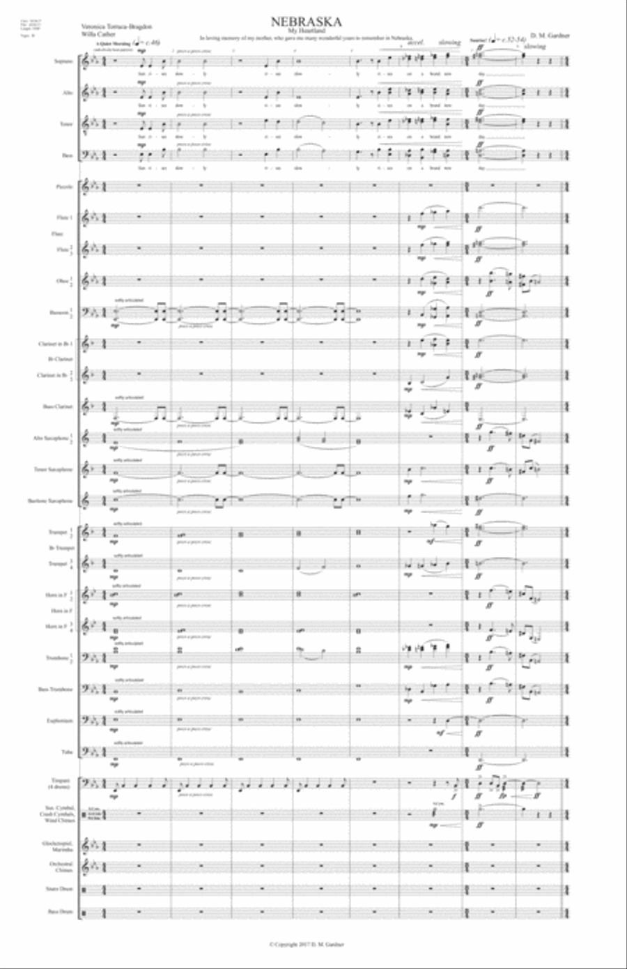 Nebraska - My Heartland (FULL SCORE) Choir scores gallery preview page 5