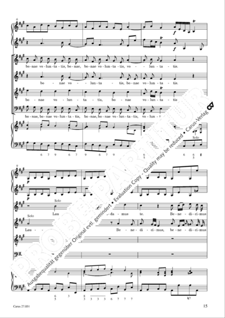 Missa in A Major 4-Part scores gallery preview page 16
