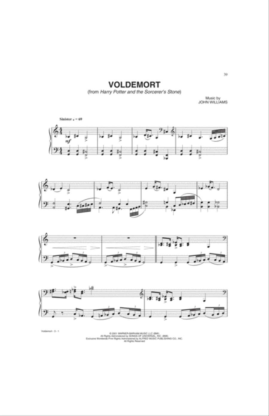Harry Potter -- Sheet Music from the Complete Film Series Piano Solo scores gallery preview page 4