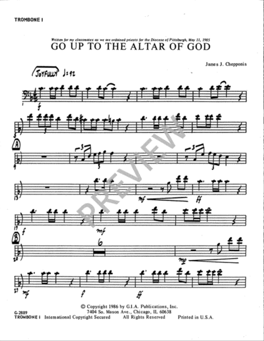 Go Up to the Altar of God - Instrument edition