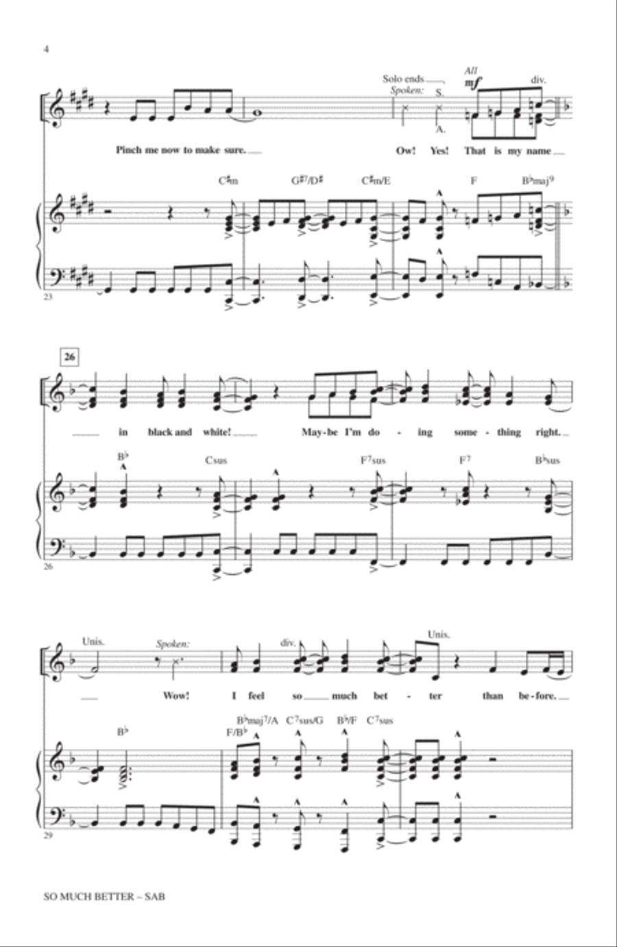 So Much Better (from Legally Blonde) 3-Part scores gallery preview page 3