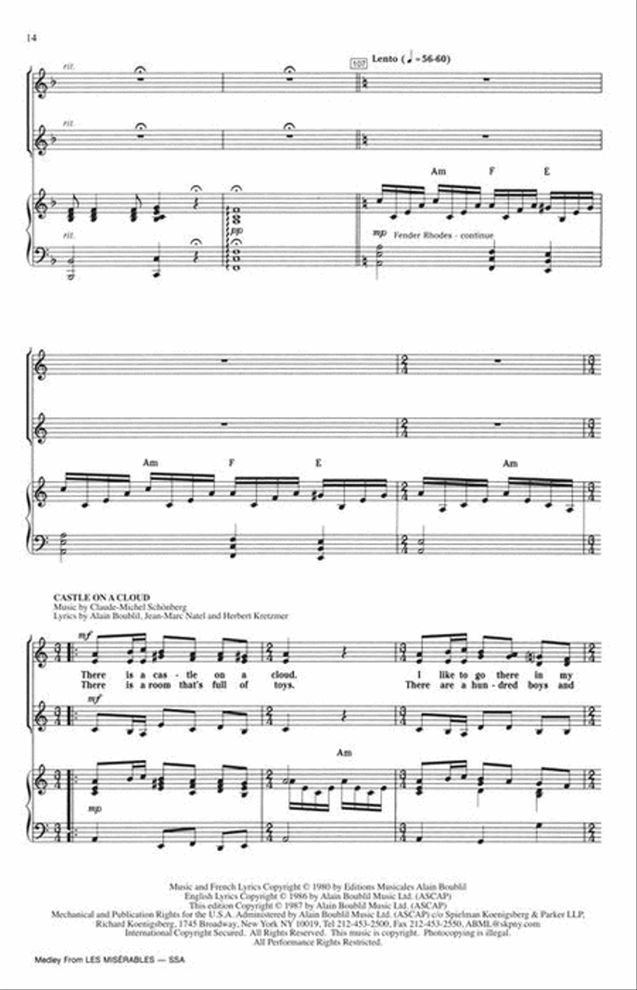 Les Misérables (Choral Medley) SSA scores gallery preview page 6