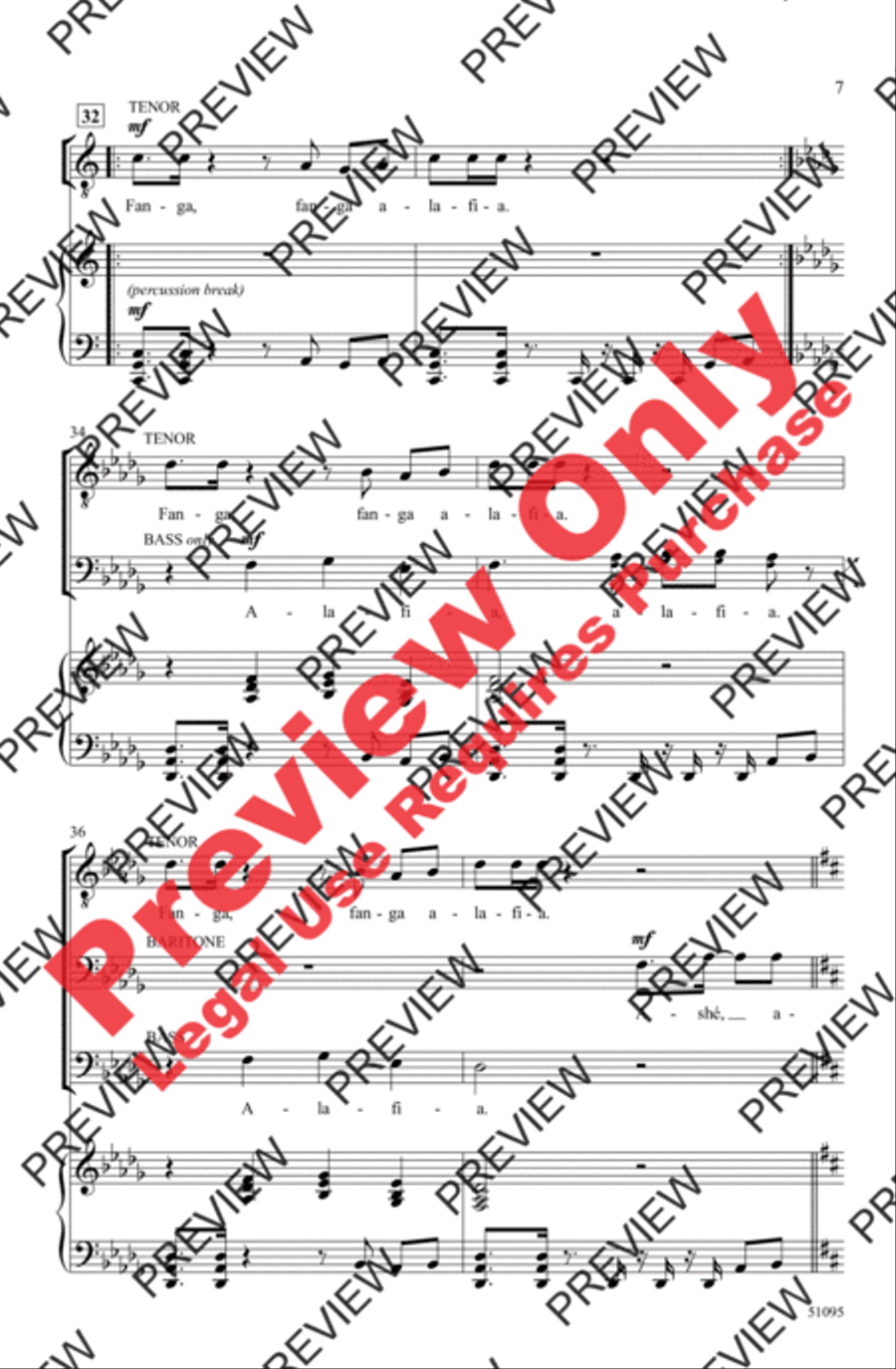 Fanga Alafia Men's Choir scores gallery preview page 7