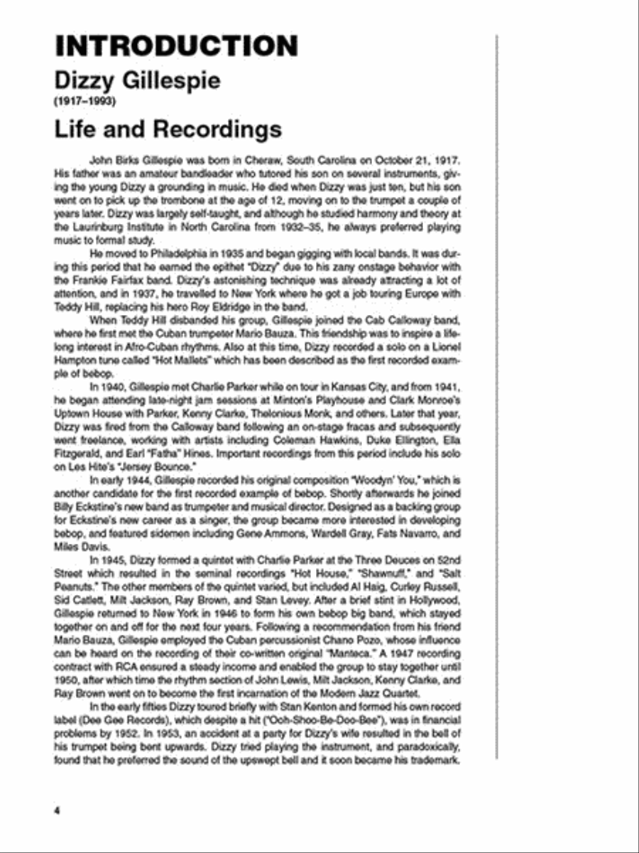 Dizzy Gillespie Trumpet scores gallery preview page 3