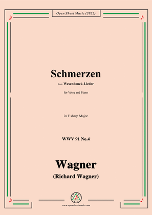 Book cover for R. Wagner-Schmerzen,in F sharp Major,WWV 91 No.4,from Wesendonck-Lieder